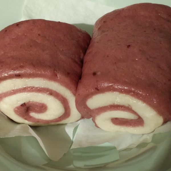 紫心 地瓜雙色 饅頭 : Ami Jen一起做