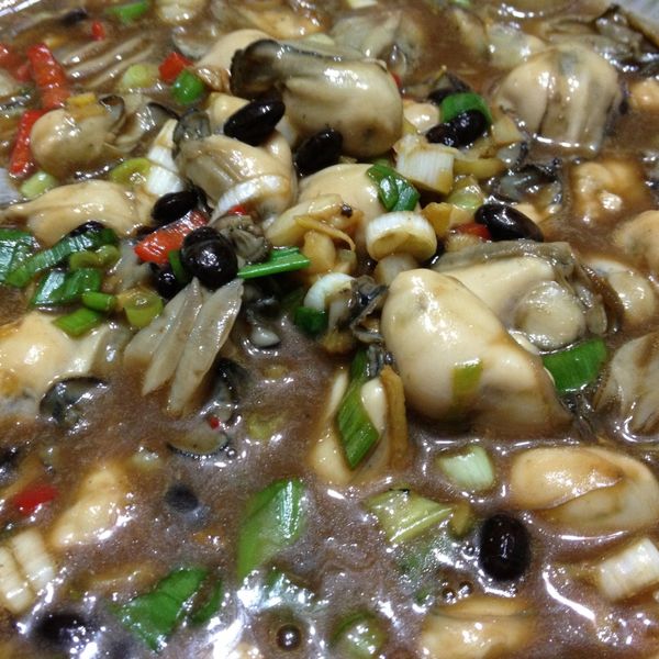 豆豉鮮蚵 : 黃辣辣一起做