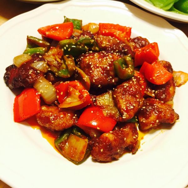 糖醋雞塊:Heather 一起做