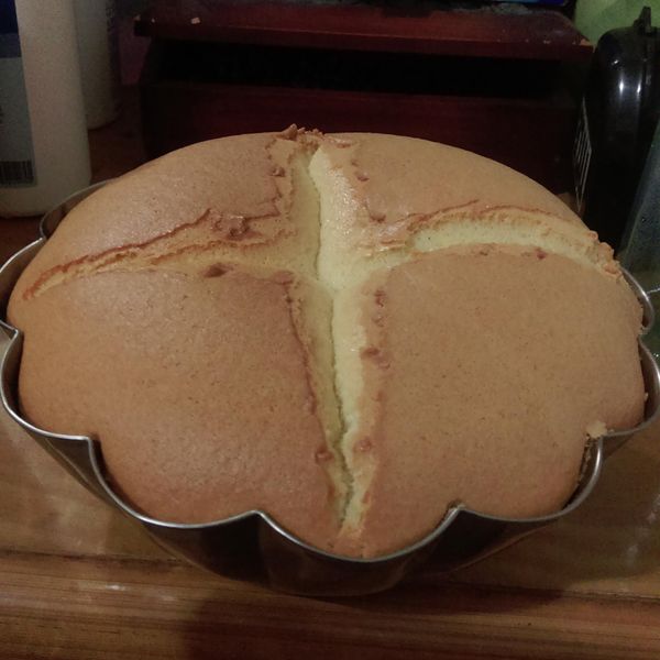 戚風蛋糕捲 : 長男媳婦一起做