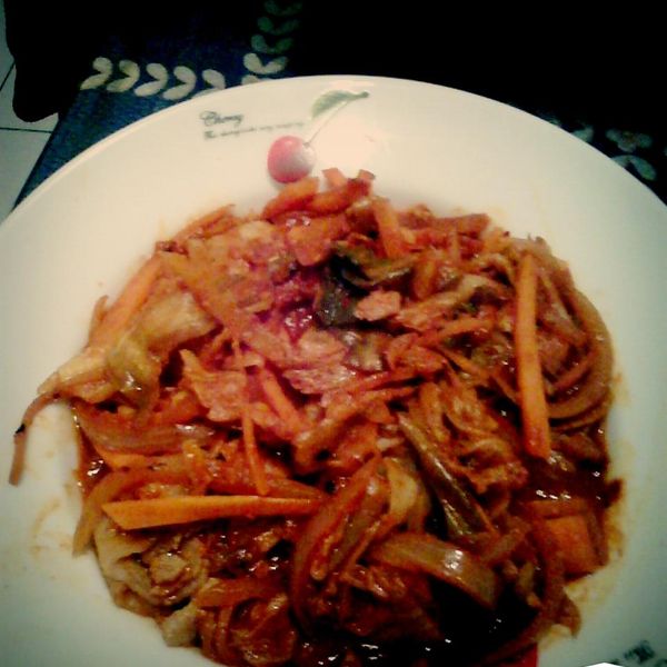 泡菜炒豬肉：彭錦 一起做