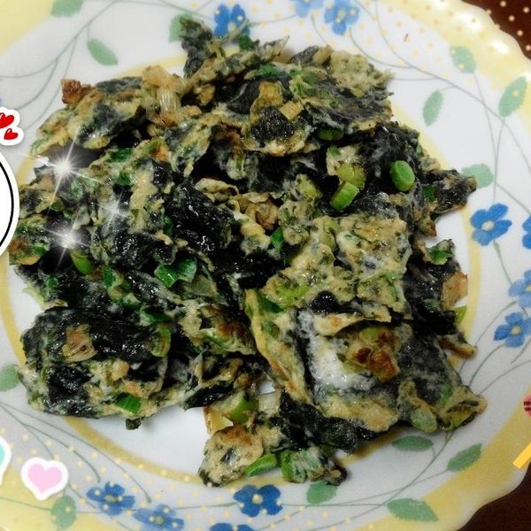 海苔金針菇煎蛋：Jen 一起做