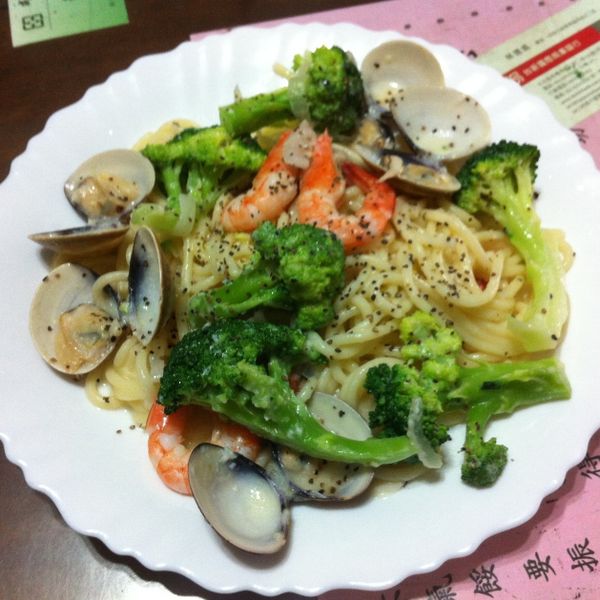 海鮮義大利麵 : 沈彥伶一起做