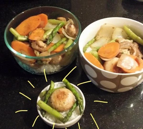 香煎蘑菇佐綠蘆筍洋蔥：Vera Ku 一起做