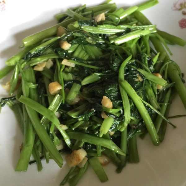 蒜香空心菜：淑雅 一起做