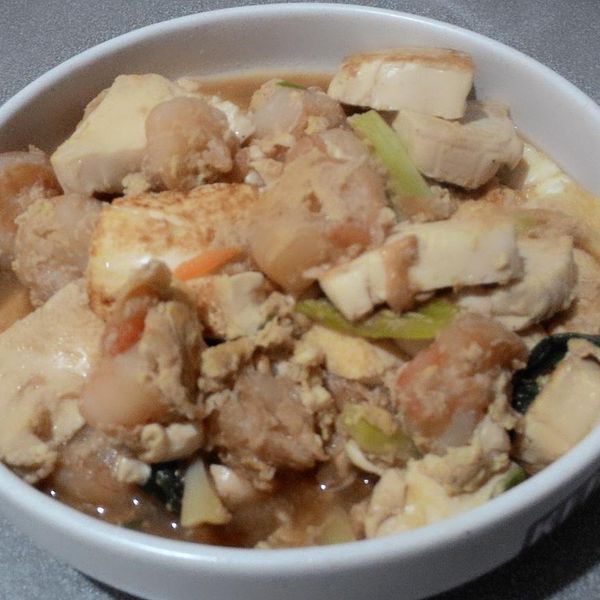 ♪ 蝦仁豆腐 ♪【豆腐9】 : 由娜拉一起做