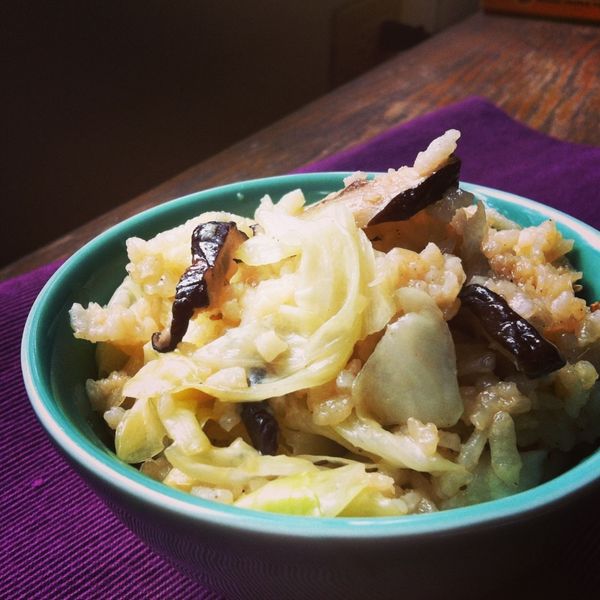 素高麗菜飯：S 私廚 一起做