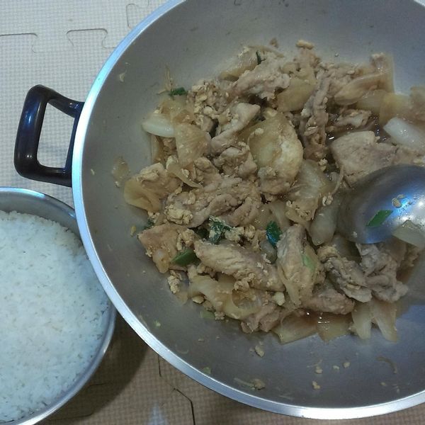 洋蔥豬肉飯 : 蕭瑋慈一起做
