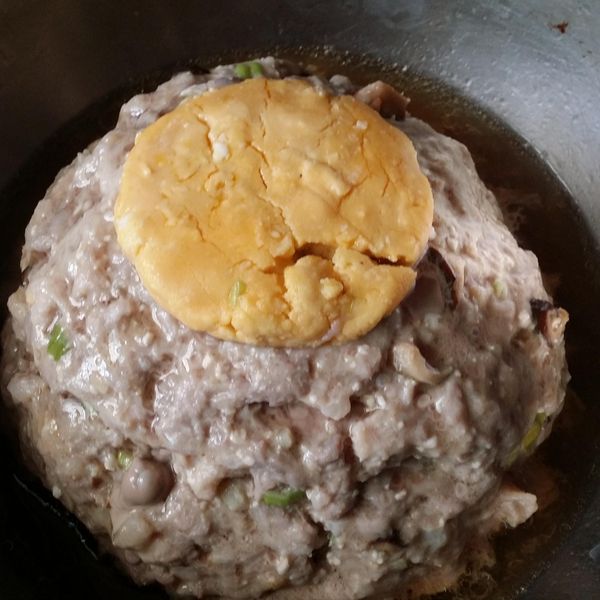 鹹蛋蒸肉餅 : 盧宣宣一起做