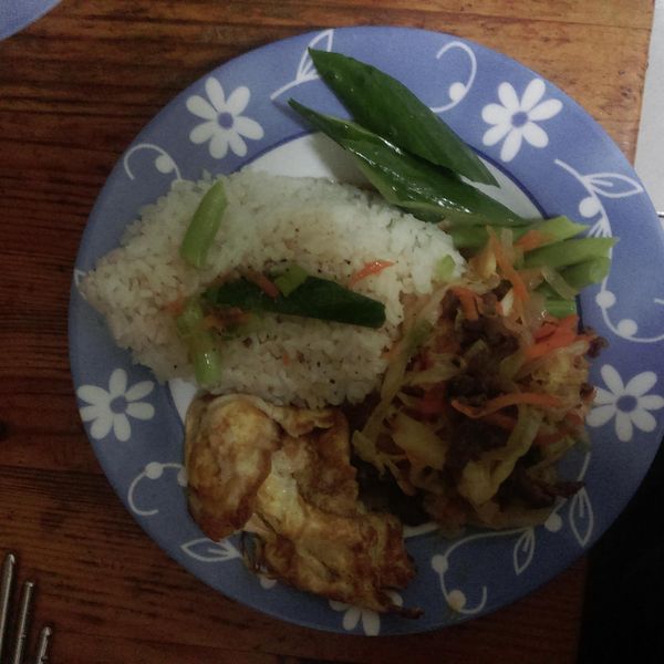 羊肉飯：美英 一起做