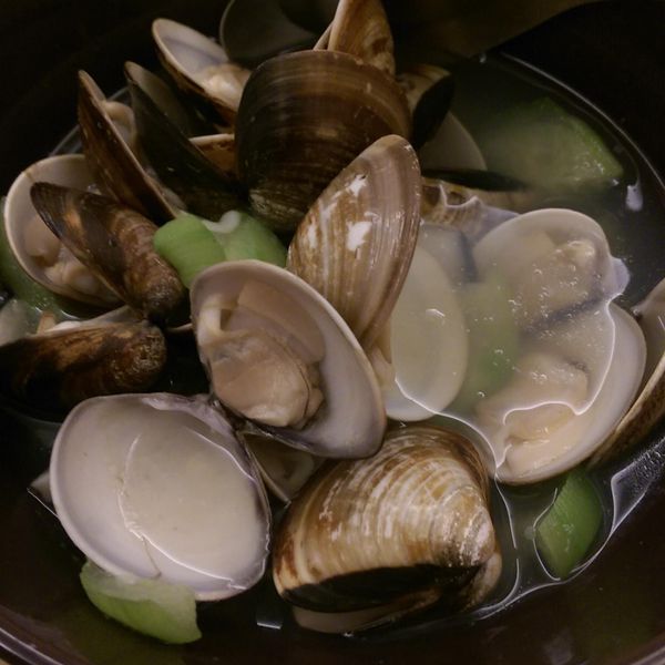 絲瓜蛤蜊湯：~※荔蒂貓※~ 一起做