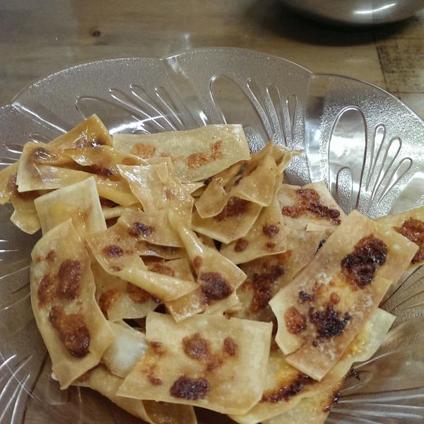 起司麻花脆片 ❤ 『餛飩皮大變身』 : 一朵雲一起做