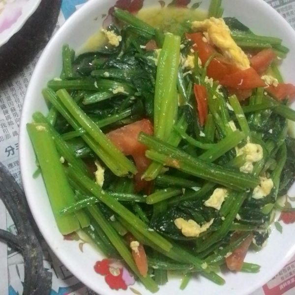 番茄菠菜炒蛋 : 蠻頭媽咪一起做