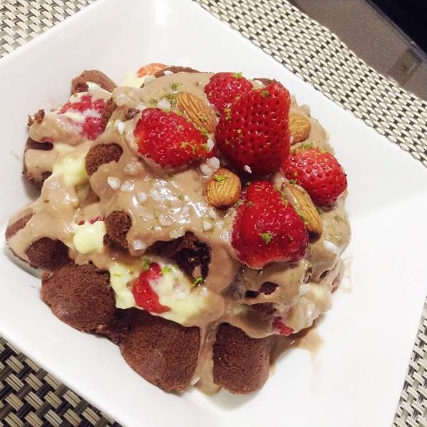 草莓巧克力蛋糕~~甜蜜品嘗草莓驚喜!! : 普食價值一起做