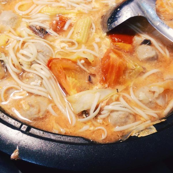 罐頭美食 - 蕃茄鯖魚麵:點點 一起做