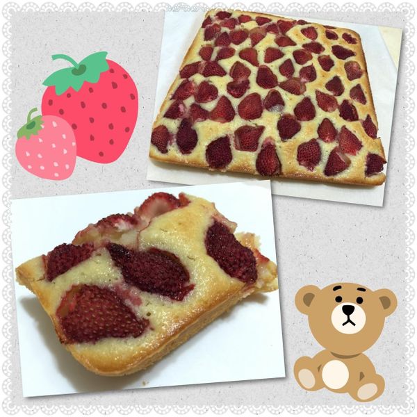 新鮮草莓蛋糕❤!!! : juju愛煮架一起做