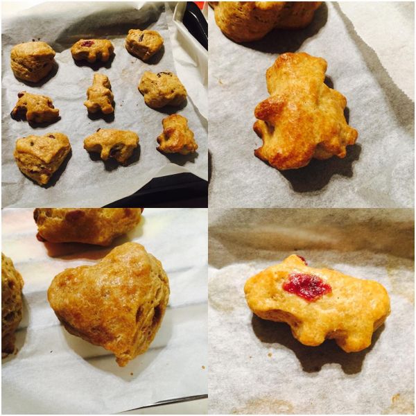 葡萄蔓越莓司康：Tiffany  一起做