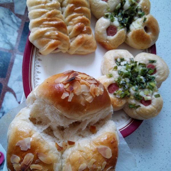 奶油乳酪麵包(100%低溫中種+後鹽法) : 蔡芷怡一起做