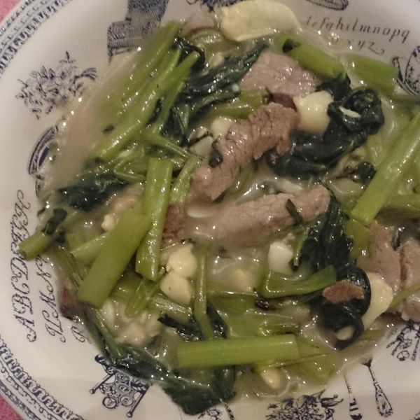 空心菜炒牛肉絲 : Corinna Chung一起做