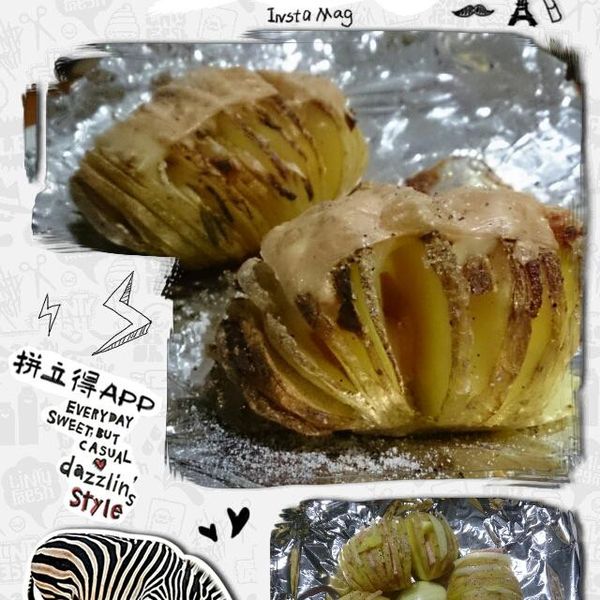 超簡單♥手風琴馬鈴薯♥(一般烤箱可烤)：Vanessa 一起做