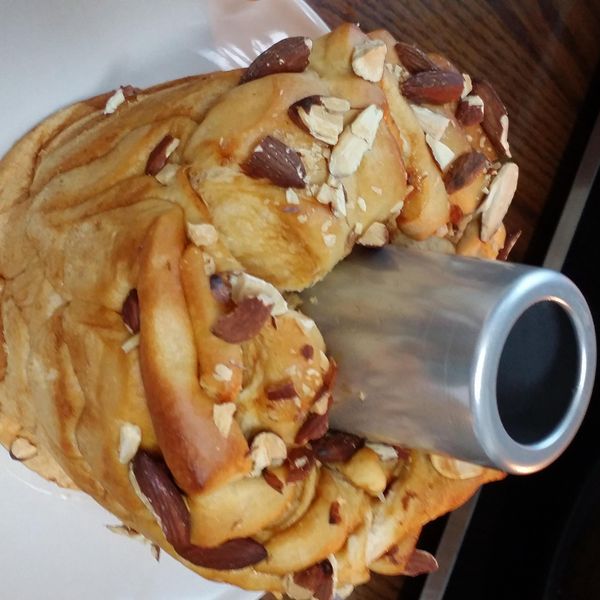 戚風模烤的手撕煉乳奶油吐司❤!!!：Remi 一起做