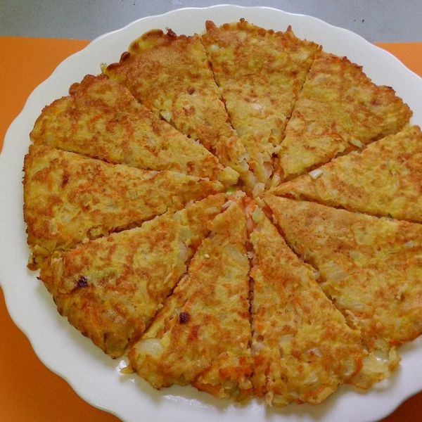 馬鈴薯紅蘿蔔蛋煎餅 : 吳東錦一起做
