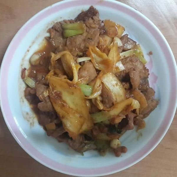 [豬肉]泡菜炒豬肉 : 翁寧妤一起做