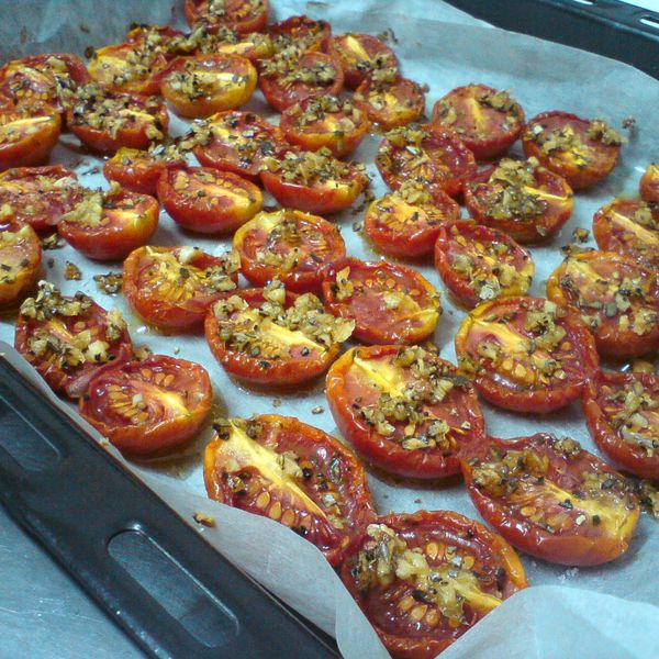 義大利寬麵佐自製油封番茄乾(Pomodori confit)  : Angela Chen一起做