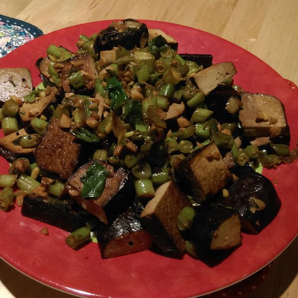 蔥蒜四季豆炒豆腐：Sabrina Yang 一起做