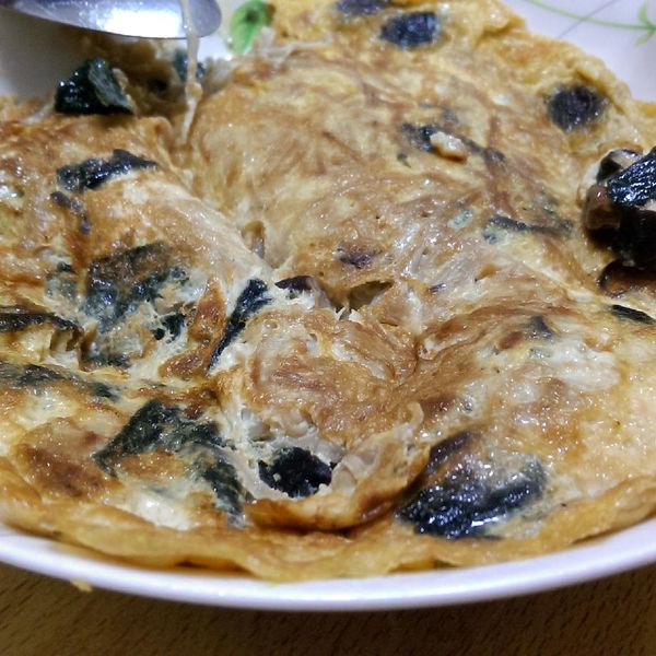 海苔金針菇煎蛋：羅于晴 一起做