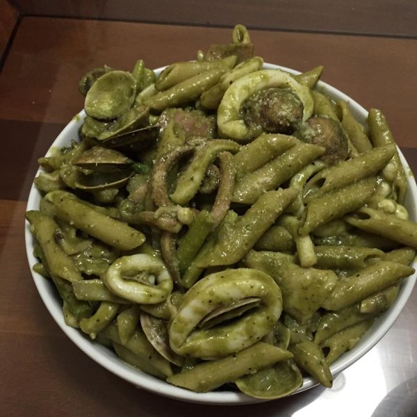 青醬義大利麵 : 詹大碗一起做