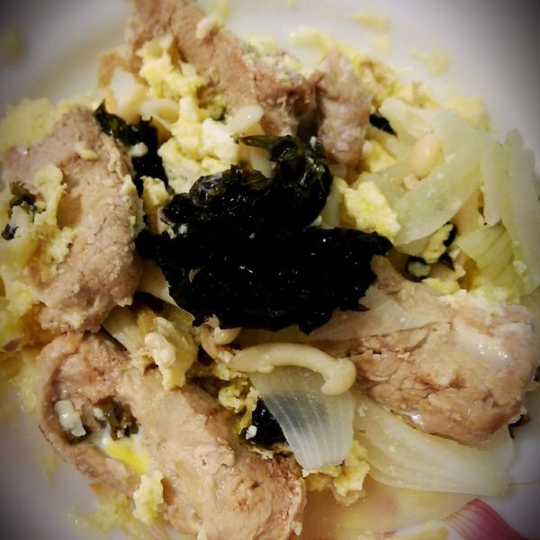 美白菇豬肉井飯【穀盛壽喜燒】：~※荔蒂貓※~ 一起做