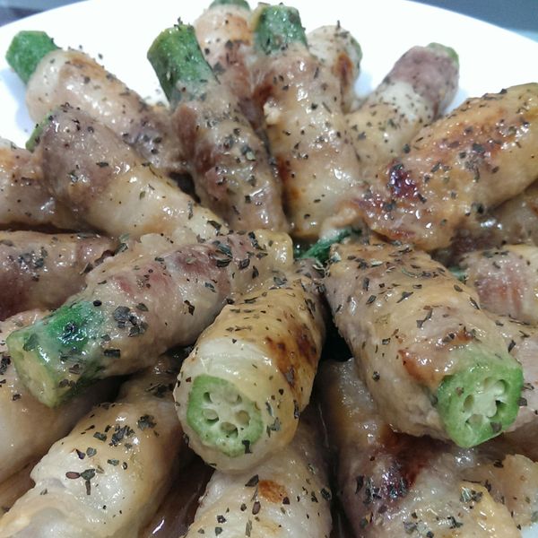 味增雞肉秋葵卷:多多 一起做