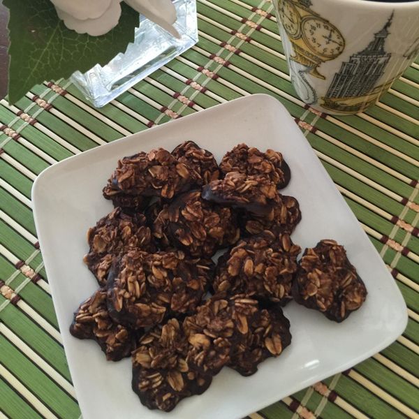 QQ巧克力燕麥軟餅 [無油/粉/糖]：Alice Liu 一起做