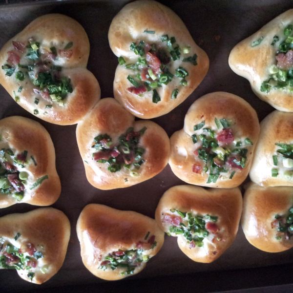 [Witi✿Kitchen](麵包機-麵包)心蔥麵包 : 李阿桑一起做