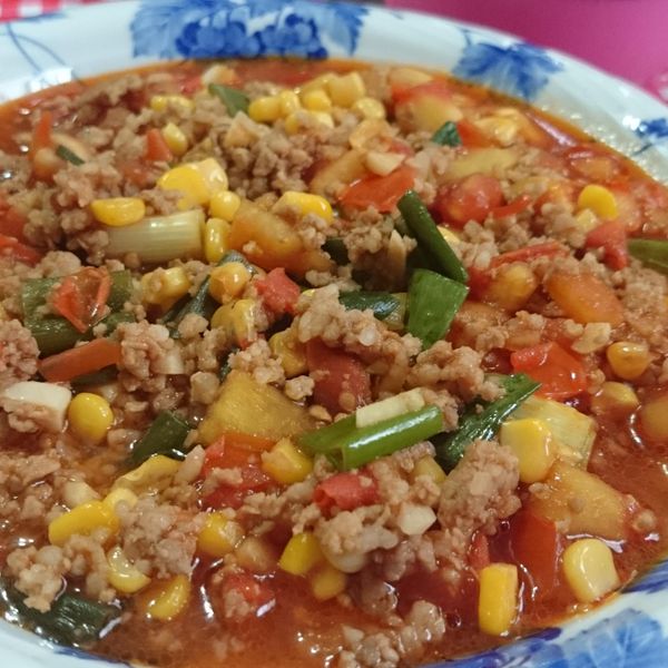 番茄玉米肉醬 : 江守琦一起做