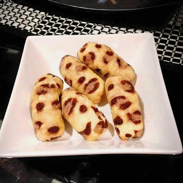 自製(豹紋)東京香蕉蛋糕 ♥巧克力香蕉卡士達餡♥ : Vera Ku一起做