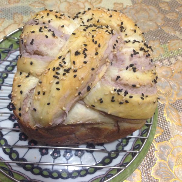 芋泥吐司【Panasonic製麵包機】 : Nana一起做