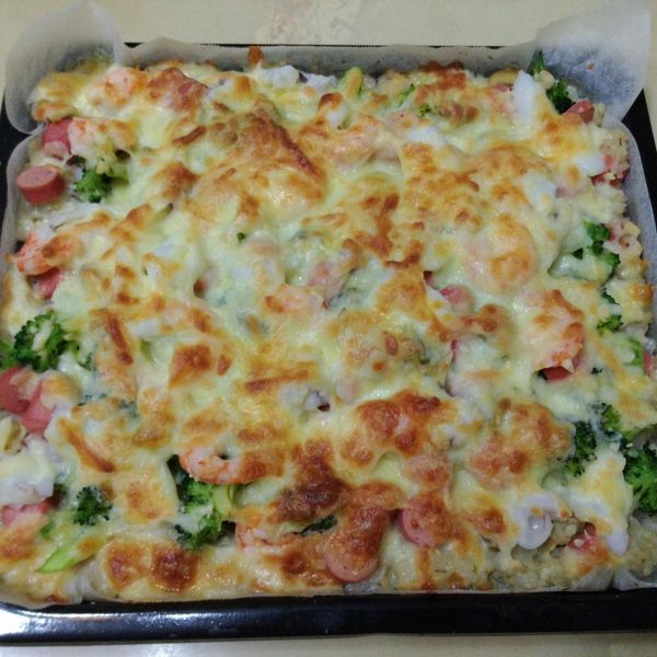 海鮮焗烤飯 : 吳東錦一起做