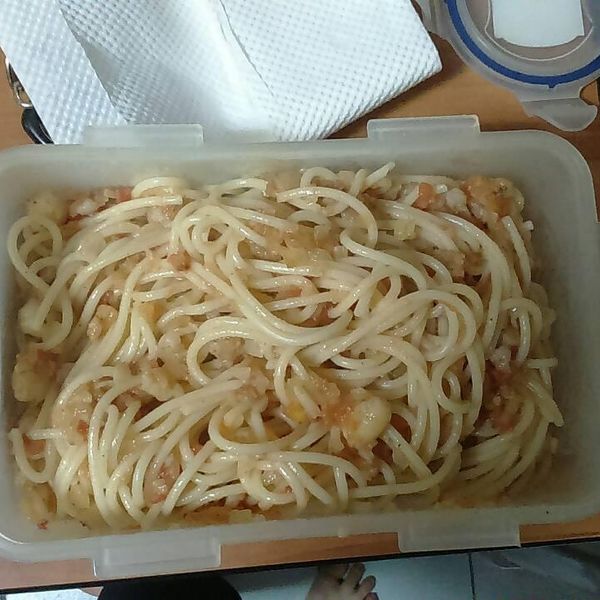 蕃茄鮮奶油蟹肉意大利麵 : 單慧庭一起做