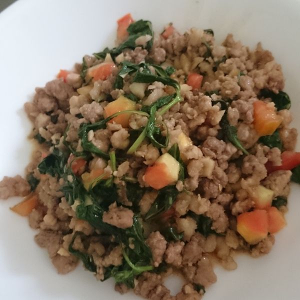 扒完三碗飯! 泰式打拋豬 食譜 : 王露比一起做