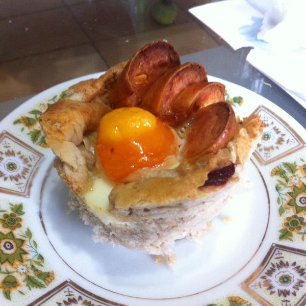 吐司烤蛋盅：赤 一起做