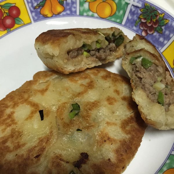 蔥肉餅 : 丹丹媽咪一起做