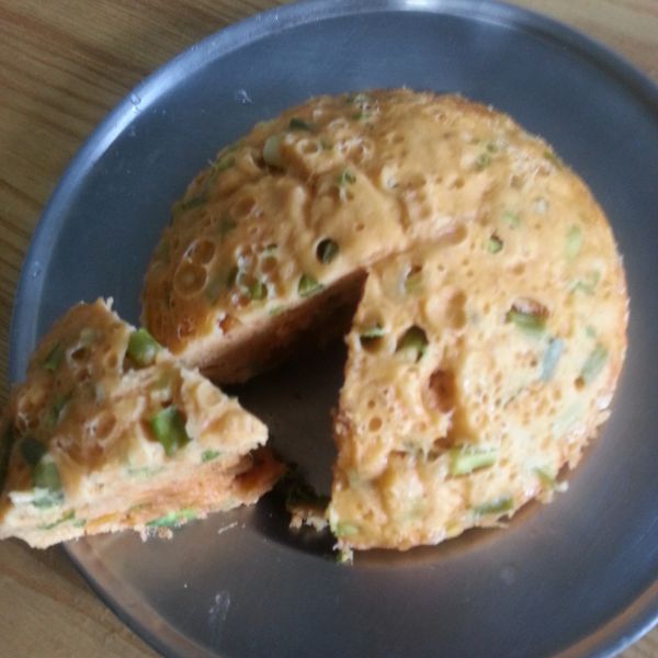 用鬆餅粉做鹹蛋糕：蘋果(apple) 一起做