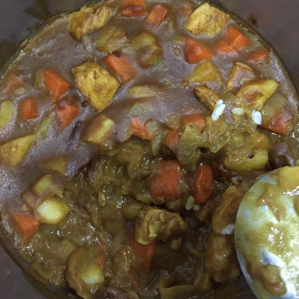 蘋果咖哩雞飯：指針 一起做