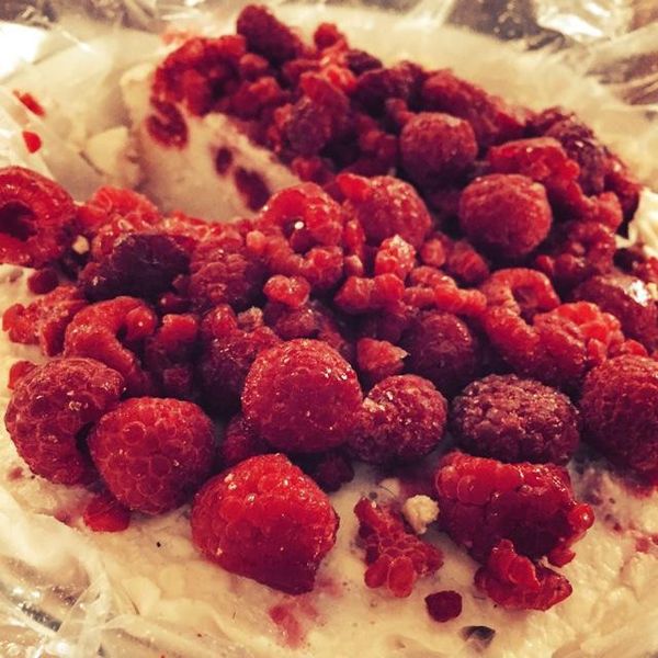 覆盆子乳酪蛋糕～免烤箱 : Hsiao Han Su一起做