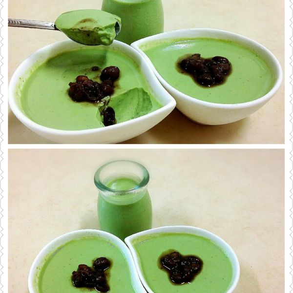 免蒸/烤～綿滑抹茶雞蛋布丁（吉利丁配方）：巧 一起做