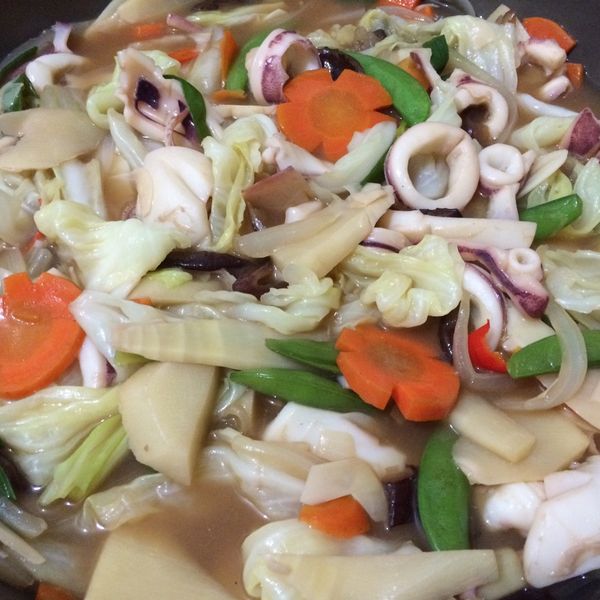 生炒花枝羹 : Tyng一起做