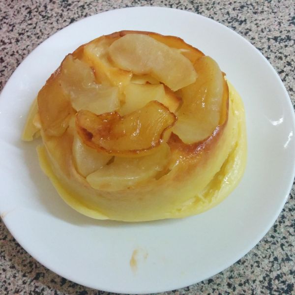 免烤箱--電子鍋做蘋果起司蛋糕 : Min Min Yang一起做