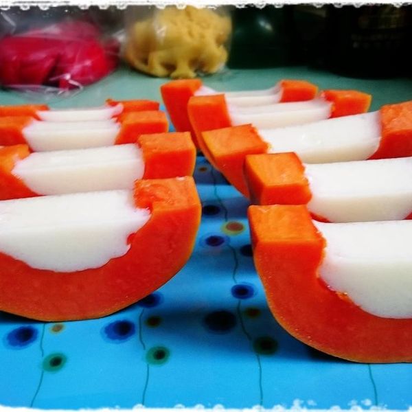 木瓜牛奶凍：Chia Ming 一起做